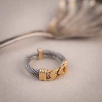 Bague Or et Acier