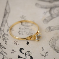Bague Solitaire Aigue-Marine