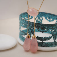 Collier Négligé Quartz Rose