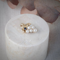 Pendentif Grappe Perles Saphir