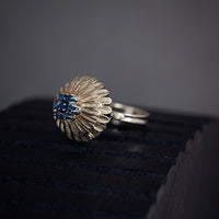 Bague Dôme Fleur Saphirs