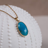 Pendentif Turquoise Ovale