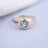 Bague Demi-Jonc Aigue-Marine