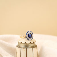 Bague Art Déco Saphirs Verneuil Diamants